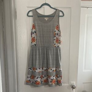 Maison Jules Gray Striped Top